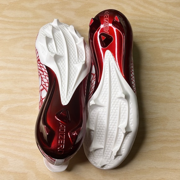adidas Adizero Electric II Team Red White Football Cleats Snake Shoes (IH8571) - Picture 8 of 9